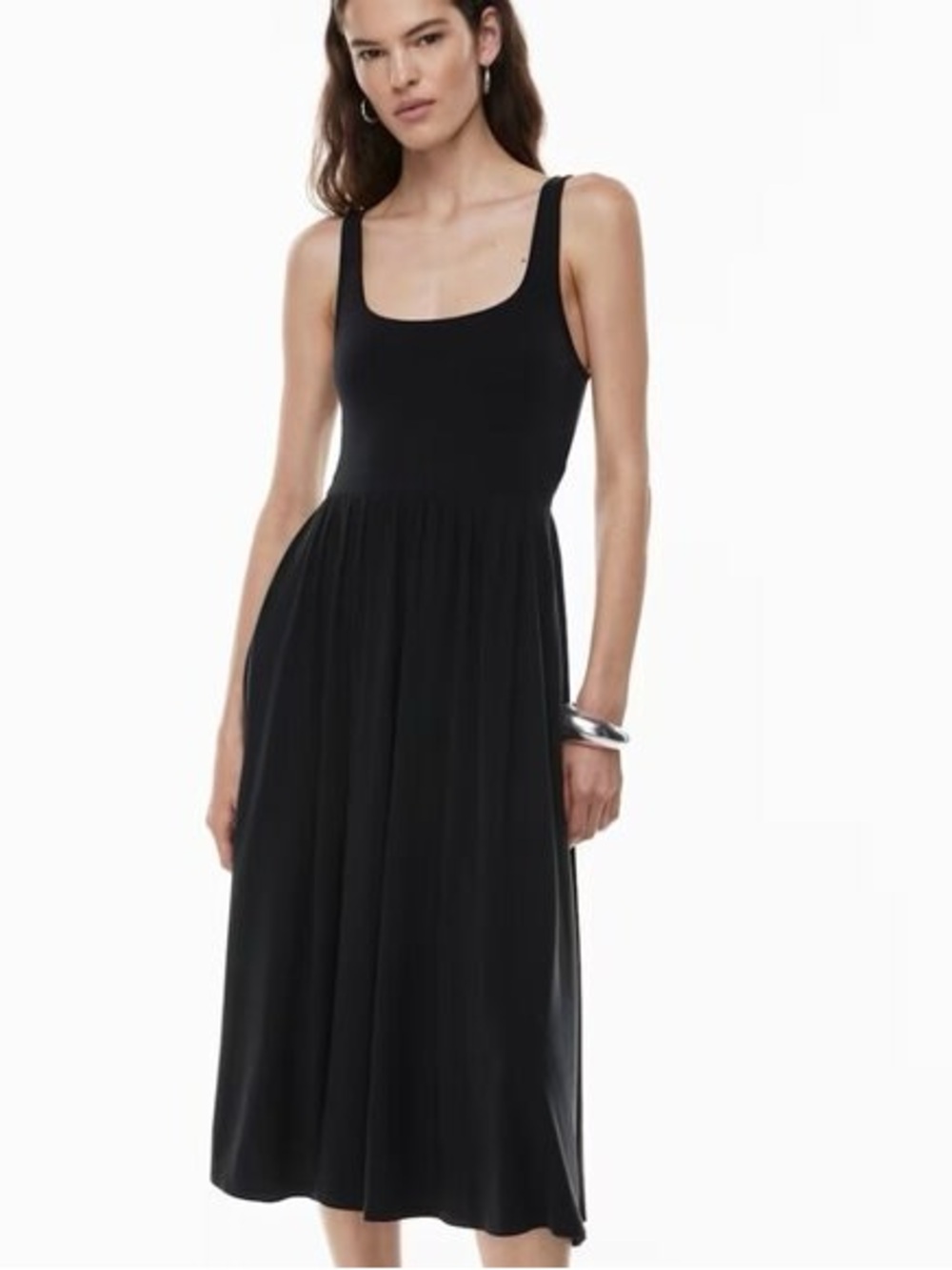 Aritzia Wilfred Market Midi Dress — Black